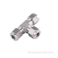 Penyatuan tee tee stainless steel fitting